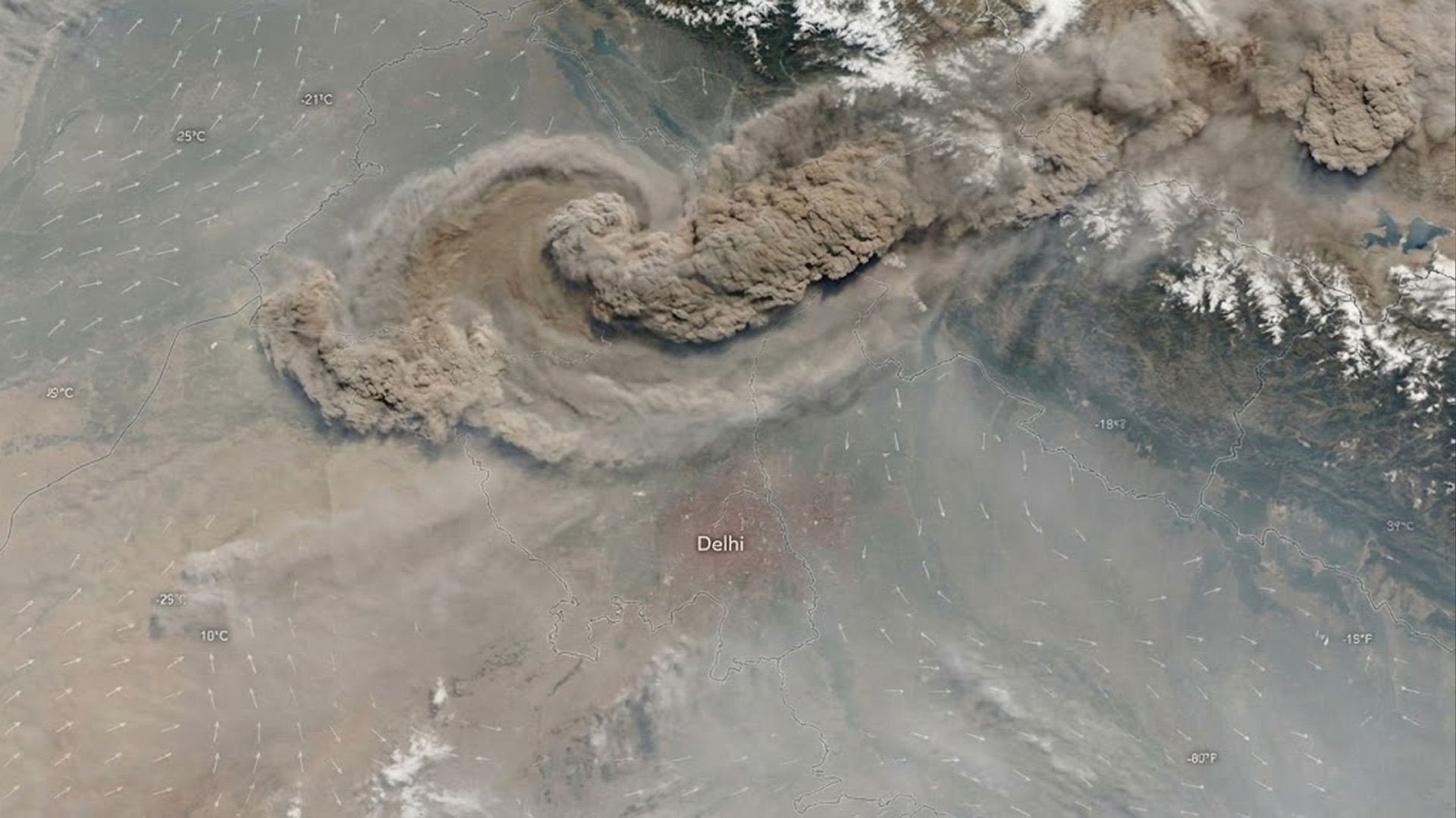 Delhi’s AQI Remains Very Poor Despite Volcanic Ash Passing Over City